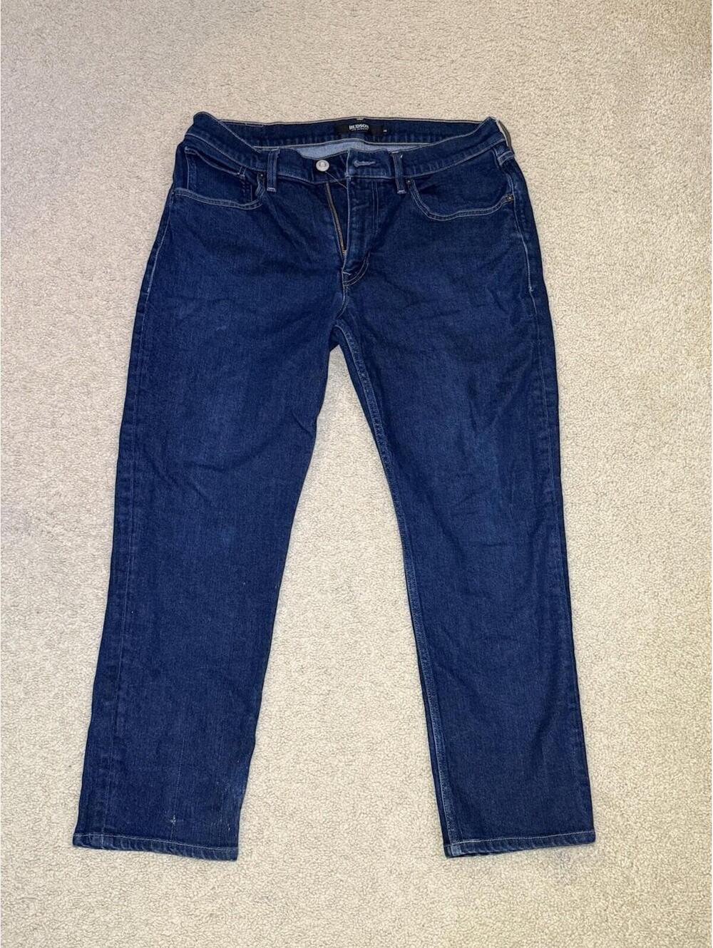 Hudson Jeans Blake Slim Straight Jean Men's Size 36 NWT Dark Wash Jacques Color